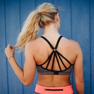 SMALL SENITA STRAP BACK SPORTS BRA- clasp back!